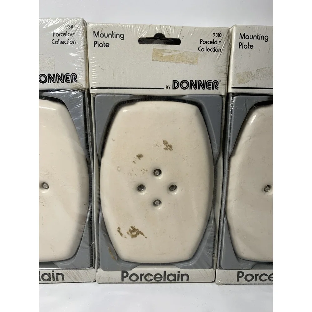 Donner Porcelain Ivory Mounting Plate Lot 4 Matching 9310V Bathroom Remodel